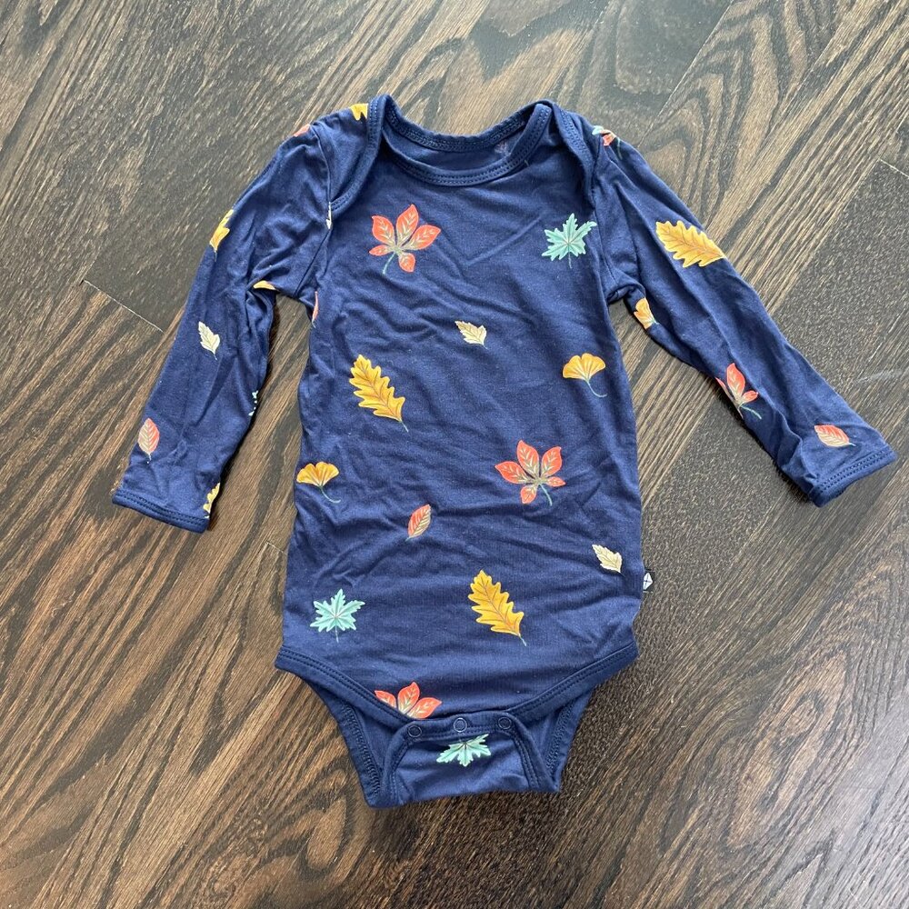 Kytebaby Bamboo Long Sleeve Bodysuit - foliage - Onesie 6-12mo
